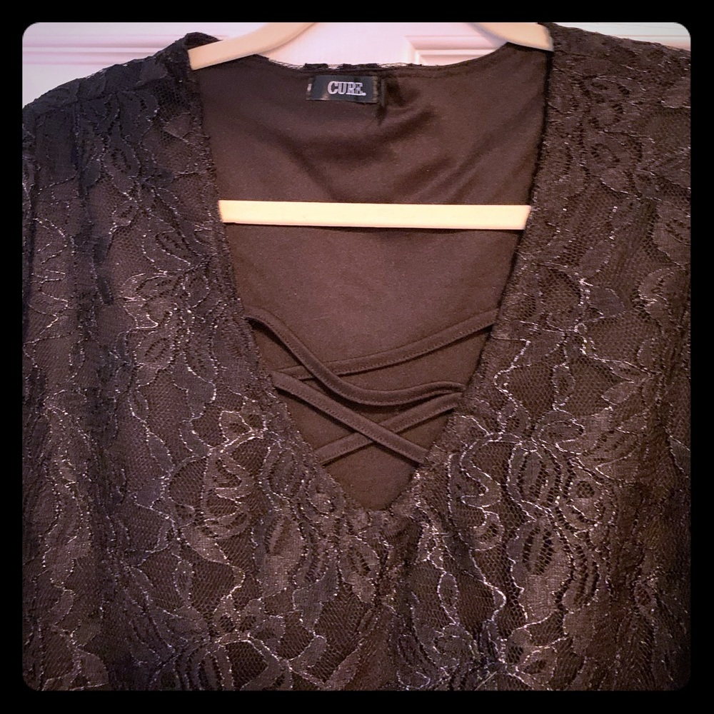 New without tags, elegant black lace top